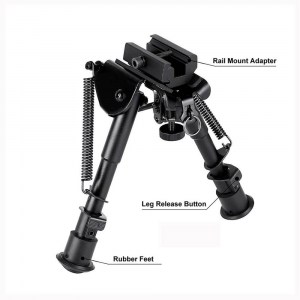 UTG Tactical Bipod 6-9 Inch 20mm Weaver Rail Adapter_ (2)